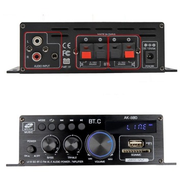 HIFI СТЕРЕОУСИЛИТЕЛЬ 40 Вт + 40 Вт BLUETOOTH МИНИ-АУДИОПЛЕЕР
