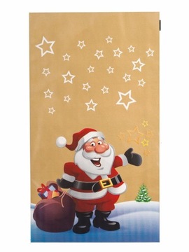 Полиэтиленовые пакеты, целлофановые пакеты ко Дню Святого Николая, ПОДАРКИ САНТЫ, 20х35, 50 с