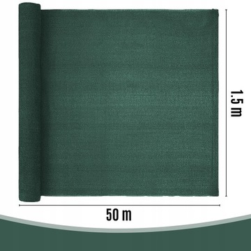 Затененная сетка 1,5x50M Маскировка 140 г/м2 крышка забора+100 полос