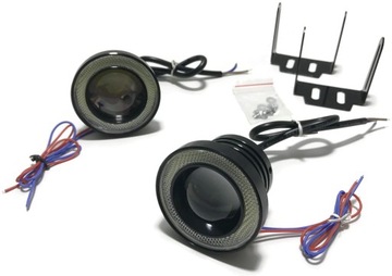 ŚWIATŁA DZIENNE PRZECIWMGIELNE LED RINGI COB 12v