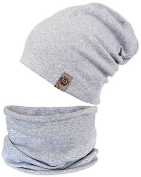 Komplet wiosna jesień CZAPKA TUBA komin r. XL