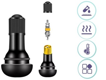 4x ZAWÓR WENTYL DO OPON KÓŁ FELG STALOWYCH I ALUMINIOWYCH TR412 35mm KRÓTKI