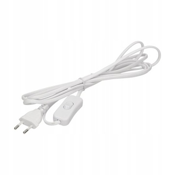 Przewód kabel z wtyczką płaską i wyłącznikiem 1,5m