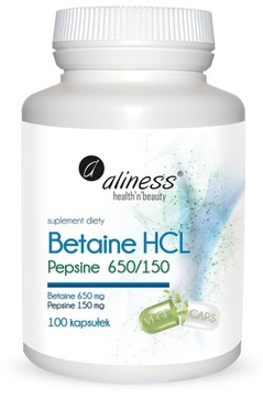 Aliness Betaina HCL Pepsine 650/150 100k TRAWIENIE