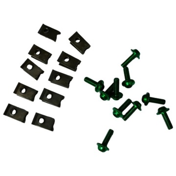 Śruby + Blaszki M5 GREEN (10 SZT)