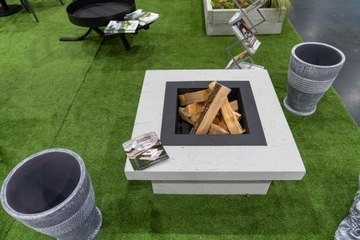 Садовый камин, бетонный камин 90 см.