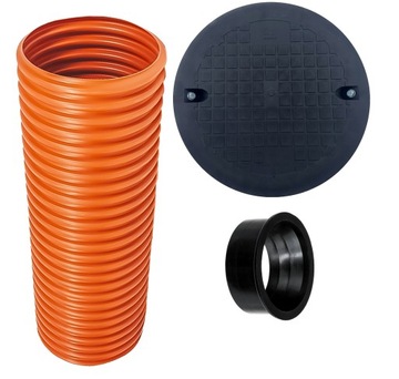 STUDNIA 315 RURA KARBOWANA Z POKRYWĄ I USZCZELKĄ 95cm