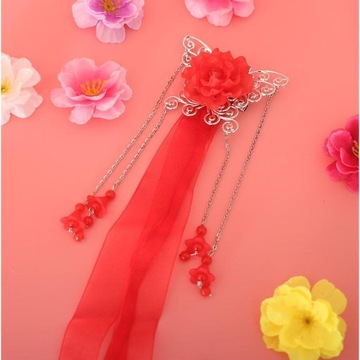 Длинные филигранные акриловые бусины в виде красной бабочки