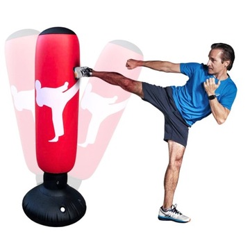 DMUCHANY WOREK BOKSERSKI TRENINGOWY STOJĄCY 160cm Pompka w Zestawie