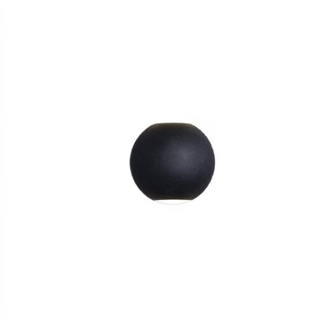 bedroom black 4000K LED round wall lamp