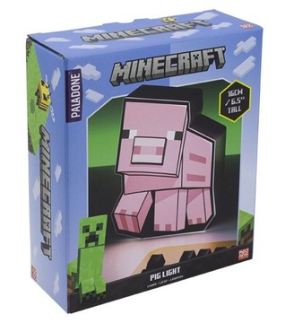 LAMPKA MINECRAFT ŚWINKA PIG BOX LAMPA NOCNA 3D