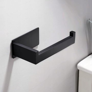 ДЕРЖАТЕЛЬ ДЛЯ ТУАЛЕТНОЙ БУМАГИ ЧЕРНАЯ НАСТЕННАЯ ВЕШАЛКА LOFT С КЛЕЕМ