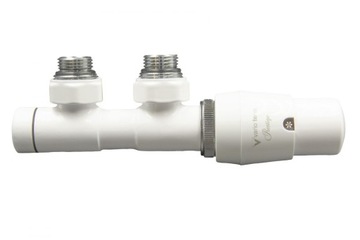 Zawory termostatyczne 50mm TWINS biały prawy