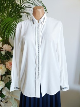 Lucia elegancka koszula bluzka haftowana r 40