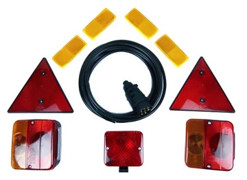 ZESTAW LAMP TYLNE ZESPOLONE ODBLASKI PRZEWÓD 7 PIN
