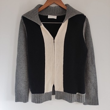 38/40 OUI MOMENTS sweter kardigan wełna kaszmir blend cashmere vintage