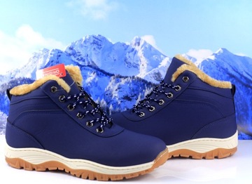 Buty ocieplane zimowe męskie trzewiki trekkingowe sportowe