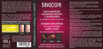 NAJMOCNIEJSZY KONCENTRAT Z PAPRYKĄ CHILI NA CELLULIT 1000 g BINGOSPA