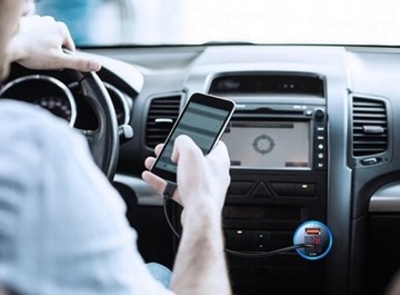 АВТОМОБИЛЬНОЕ ЗАРЯДНОЕ УСТРОЙСТВО 2 x USB QC 3.0, светодиодный вольтметр, светодиодная подсветка