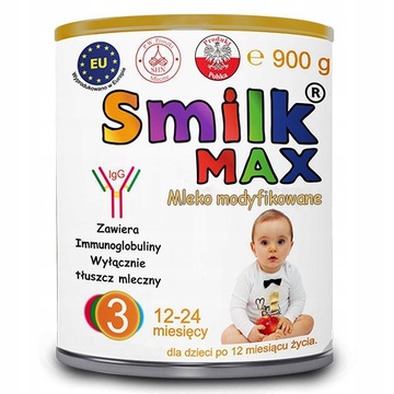 Smilk MAX 3 Последующее молочко для детей 900г