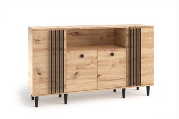 Komoda z lamelami 160 cm Dąb Artisan lamele
