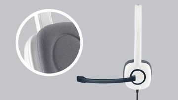 Słuchawki z mikrofonem Logitech H150 Coconut