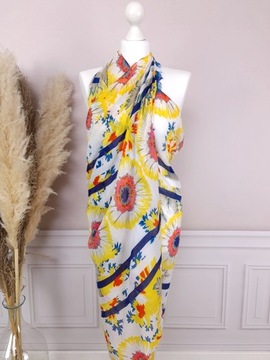 ПАРЕО ПЛЯЖНЫЙ ШАРФ модная накидка-туника БАХРОЯ ЦВЕТНОЙ ШАРФ - ЦВЕТА