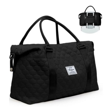 Torba podróżna pikowana Chic Casual czarna