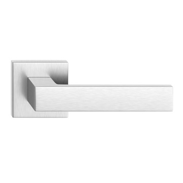 KLAMKA WEWNĘTRZNA CUBE PREMIUM kwadrat CHROM SZCZOTKOWANY MAT