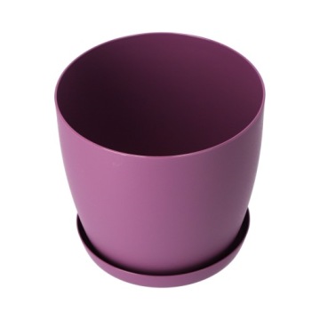 КРЫШКА НА ЦВЕТОЧНЫЙ ВАЗ ЦВЕТОЧНЫЙ ВАЗ 18см ДЛЯ ЦВЕТОВ МАТОВАЯ ФИОЛЕТОВАЯ ПЛАСТИКОВАЯ ПОДСТАВКА