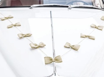Dekoracja samochodu na auto do ślubu OZDOBY wesele