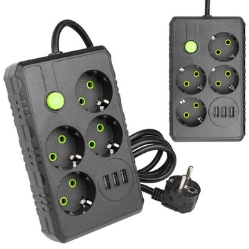 Przedłużacz Modi czarny 4x230V + 3x USB-A
