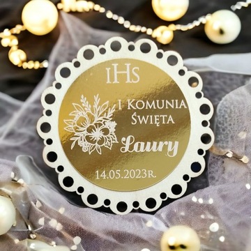 Магнит 10шт зеркальные магниты подарок на первое причастие спасибо персонализация