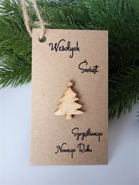 P44 Bileciki do prezentów Mikołajki Gwiazdka 10szt