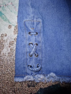 DENIM Co jeans sukienka sznurowania r.38