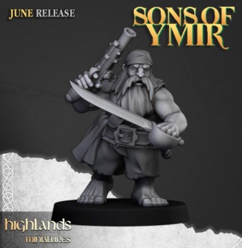 Гномьи пираты x 10 - Highlands Miniatures