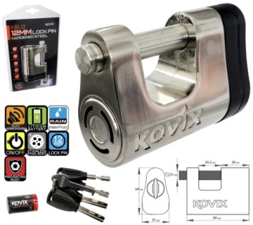 Замок навесной Kovix KBL-12 металлический