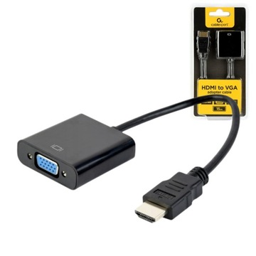Adapter HDMI do VGA na kablu Konwerter sygnału HDMI -VGA Dsub