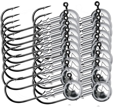 20x GŁÓWKA jigowa MUSTAD CLASSIC hak 3/0 12,5g do przynęt typu Cannibal 8cm