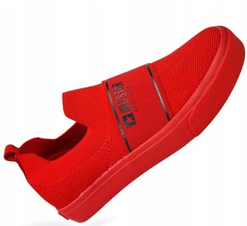 trampki Big Star damskie czerwone slip on JJ274094 R38