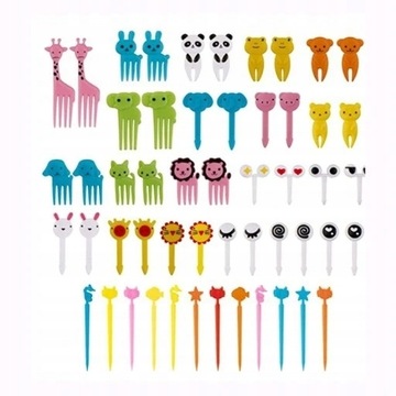 52шт мини-мультяшная фруктовая вилка