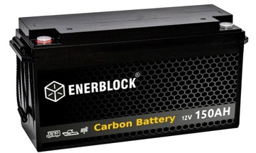 AKUMULATOR WĘGLOWY CARBON AGM 12V 150AH ENERBLOCK DEEP-CYCLE SUPER MOCNY