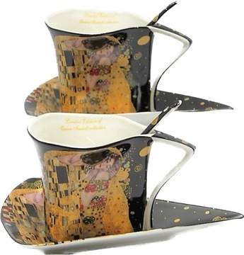 НАБОР ИЗ 2-Х КЛИМТ ПОЦЕЛУЙ В СЕРДЦЕ ЧАШКИ