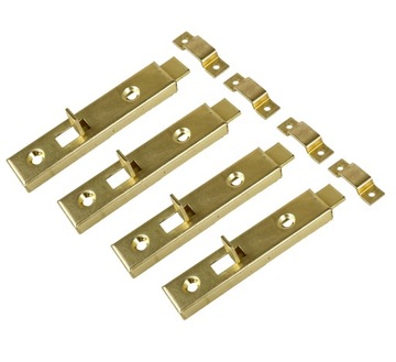 Защелка мебельная дверная, сталь, золото