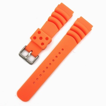 Pasek do zegarka typ SEIKO Diver 24mm pomarańczowy
