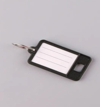 Brelok ID plakietka do kluczy czarna opis 2 sztuki oznaczenie Identyfikator