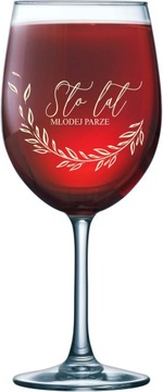 Kieliszek do wina grawer PREZENT dla Młodej Pary