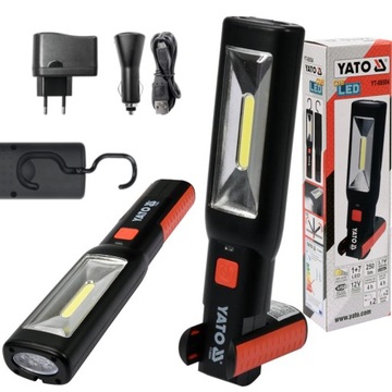 АККУМУЛЯТОРНАЯ ЛАМПА YATO ДЛЯ МАСТЕРСКОЙ 3 Вт 250 лм COB LED YT-08504