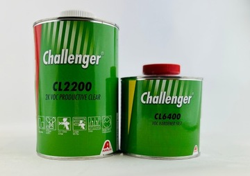 CHALL CL 2200 LAKIER BEZBARWNY 2K VOC 1L + UTW KPL