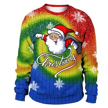 BLUZA Men Women Ugly Christmas Sweater 3D Funny Pr